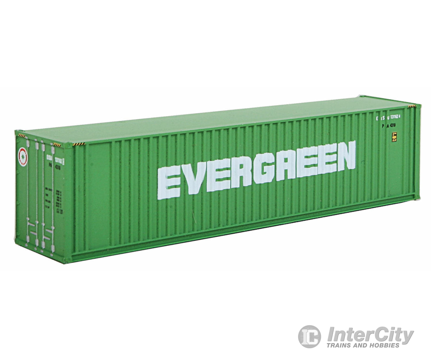 Walthers Scenemaster 8802 40’ Hi Cube Ribbed Side Container - Assembled -- Evergreen Freight