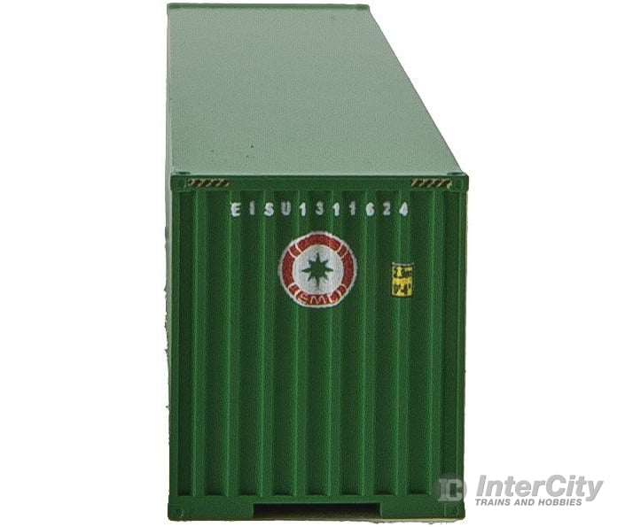 Walthers Scenemaster 8802 40’ Hi Cube Ribbed Side Container - Assembled -- Evergreen Freight