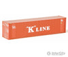 Walthers Scenemaster 8803 40’ Hi Cube Ribbed Side Container - Assembled -- K-Line Freight Loads &