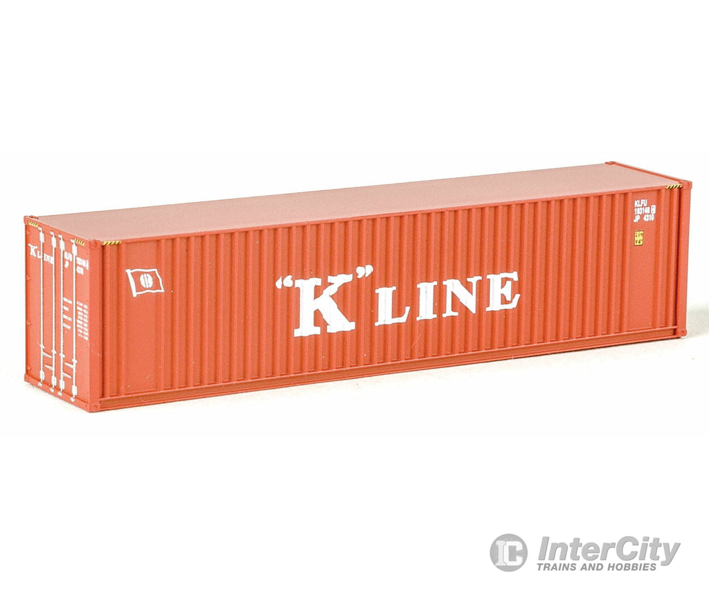 Walthers Scenemaster 8803 40’ Hi Cube Ribbed Side Container - Assembled -- K-Line Freight Loads &