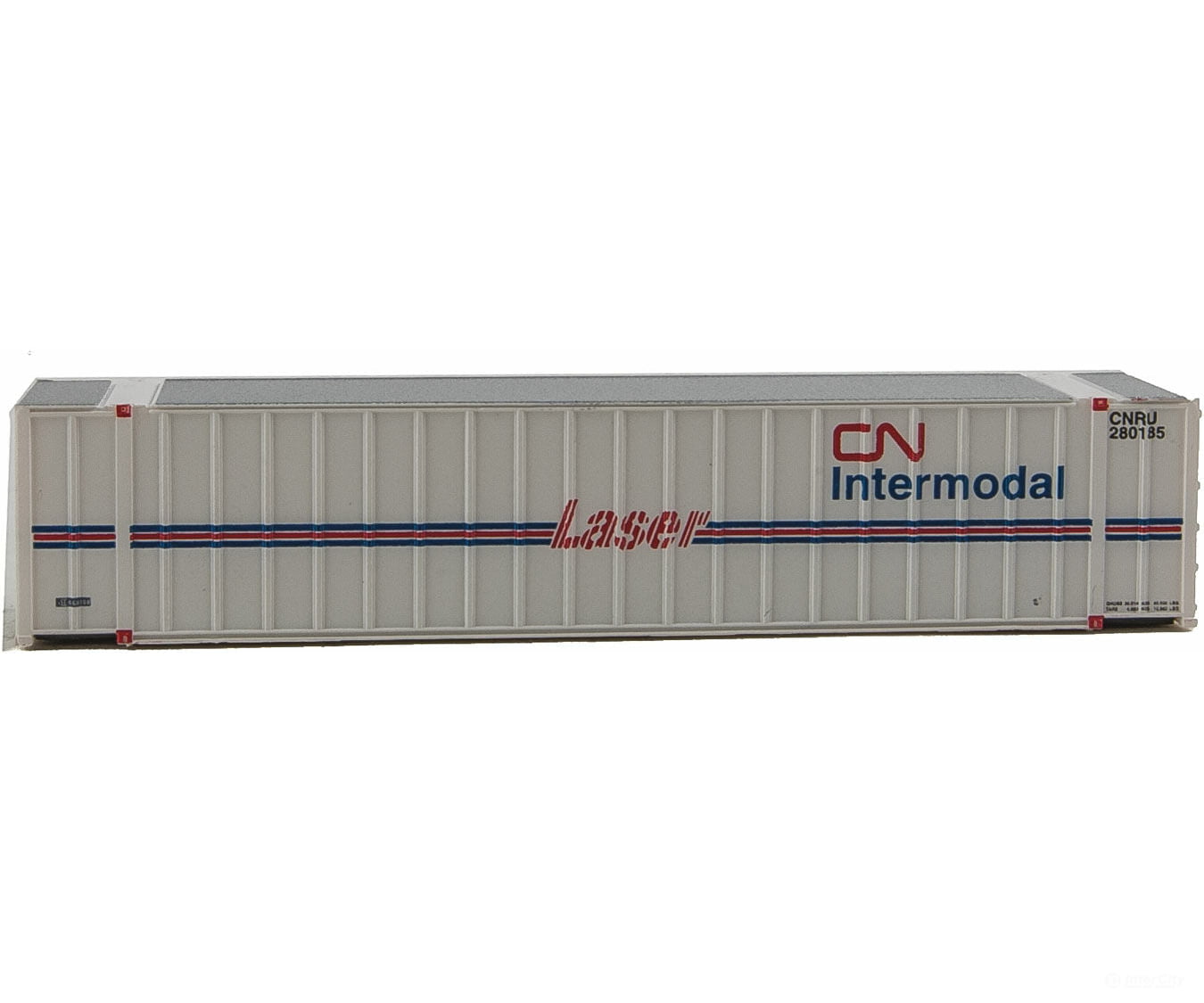 Walthers Scenemaster 8841 48’ Ribbed Side Container - Assembled -- Canadian National (Laser