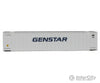 Walthers Scenemaster 8844 48’ Ribbed Side Container - Assembled -- Genstar (White Blue) Freight