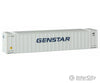 Walthers Scenemaster 8844 48’ Ribbed Side Container - Assembled -- Genstar (White Blue) Freight