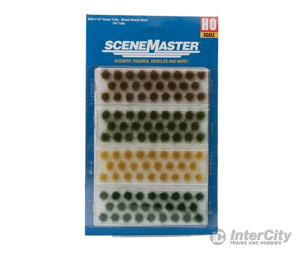 Walthers Scenemaster Ho 1137 Short Mixed Weed Tufts Pkg(104) -- Height: 1/4’.6Cm Scenery Details