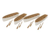 Walthers Scenemaster Ho 4163 Row Boat 4-Pack - Assembled -- White Tan Scenery Details