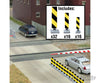 Walthers Scenemaster Ho 4168 Quiet Crossing Lane Markers -- Kit (Yellow Black Stripes) Scenery