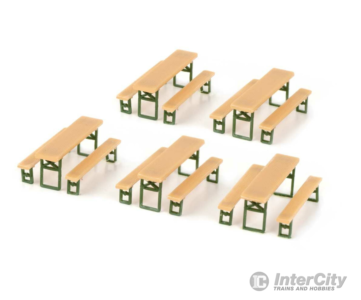 Walthers Scenemaster Ho 4190 Picnic Tables -- Kit Pkg(5) Scenery Details