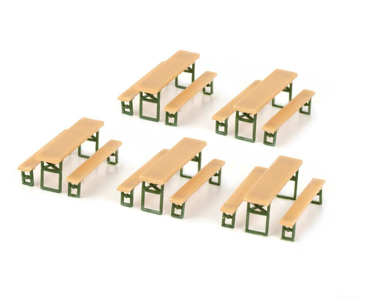 Walthers Scenemaster Ho 4190 Picnic Tables -- Kit Pkg(5) Scenery Details