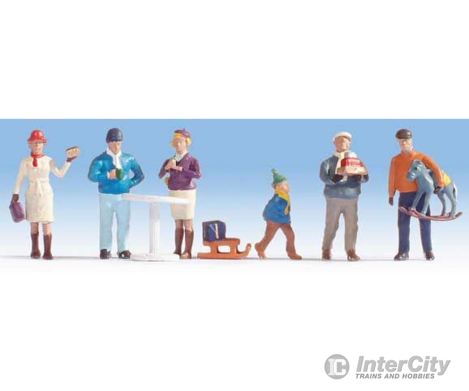 Walthers Scenemaster Ho 6069 Holiday Shoppers Pkg(6) -- Wearing Winter Clothes Figures