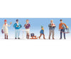 Walthers Scenemaster Ho 6069 Holiday Shoppers Pkg(6) -- Wearing Winter Clothes Figures