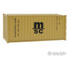 Walthers Scenemaster Ho 8057 20 Corrugated Container - Assembled -- Mediterranean Shipping Co. (Msc)