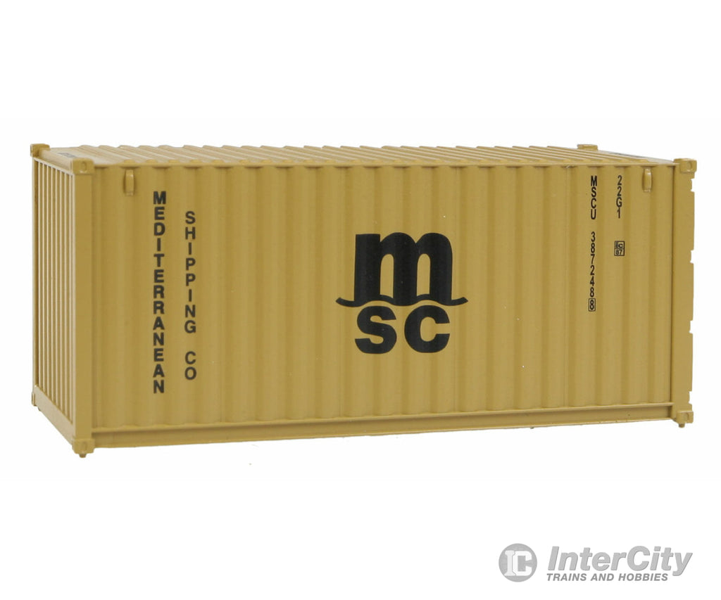 Walthers Scenemaster Ho 8057 20 Corrugated Container - Assembled -- Mediterranean Shipping Co. (Msc)