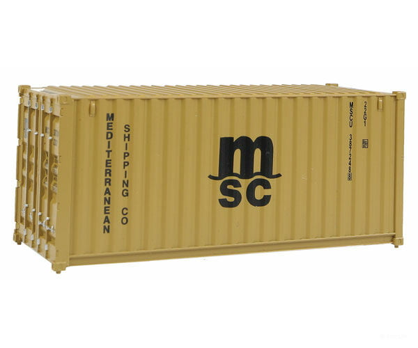 Walthers Scenemaster Ho 8057 20 Corrugated Container - Assembled -- Mediterranean Shipping Co. (Msc)