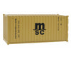 Walthers Scenemaster Ho 8057 20 Corrugated Container - Assembled -- Mediterranean Shipping Co. (Msc)
