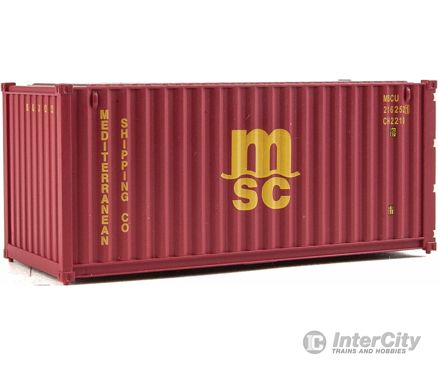 Walthers Scenemaster Ho 8059 20 Corrugated Container - Assembled -- Mediterranean Shipping Co. (Msc)