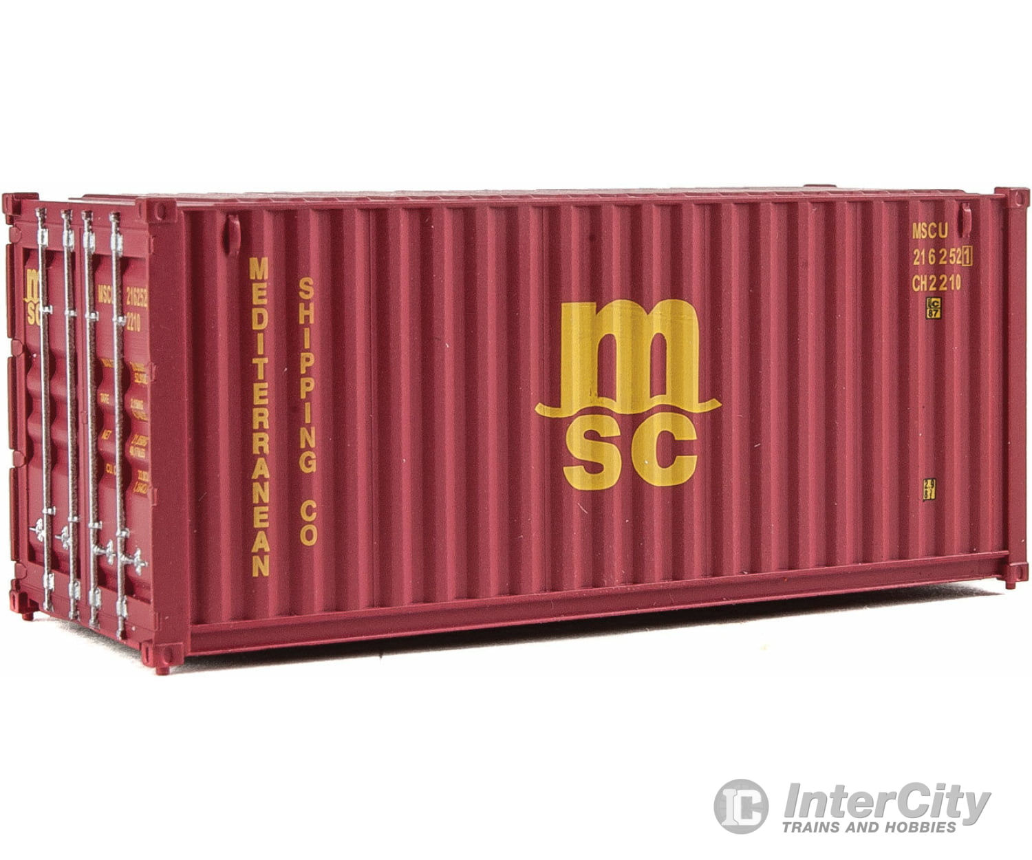 Walthers Scenemaster Ho 8059 20 Corrugated Container - Assembled -- Mediterranean Shipping Co. (Msc)