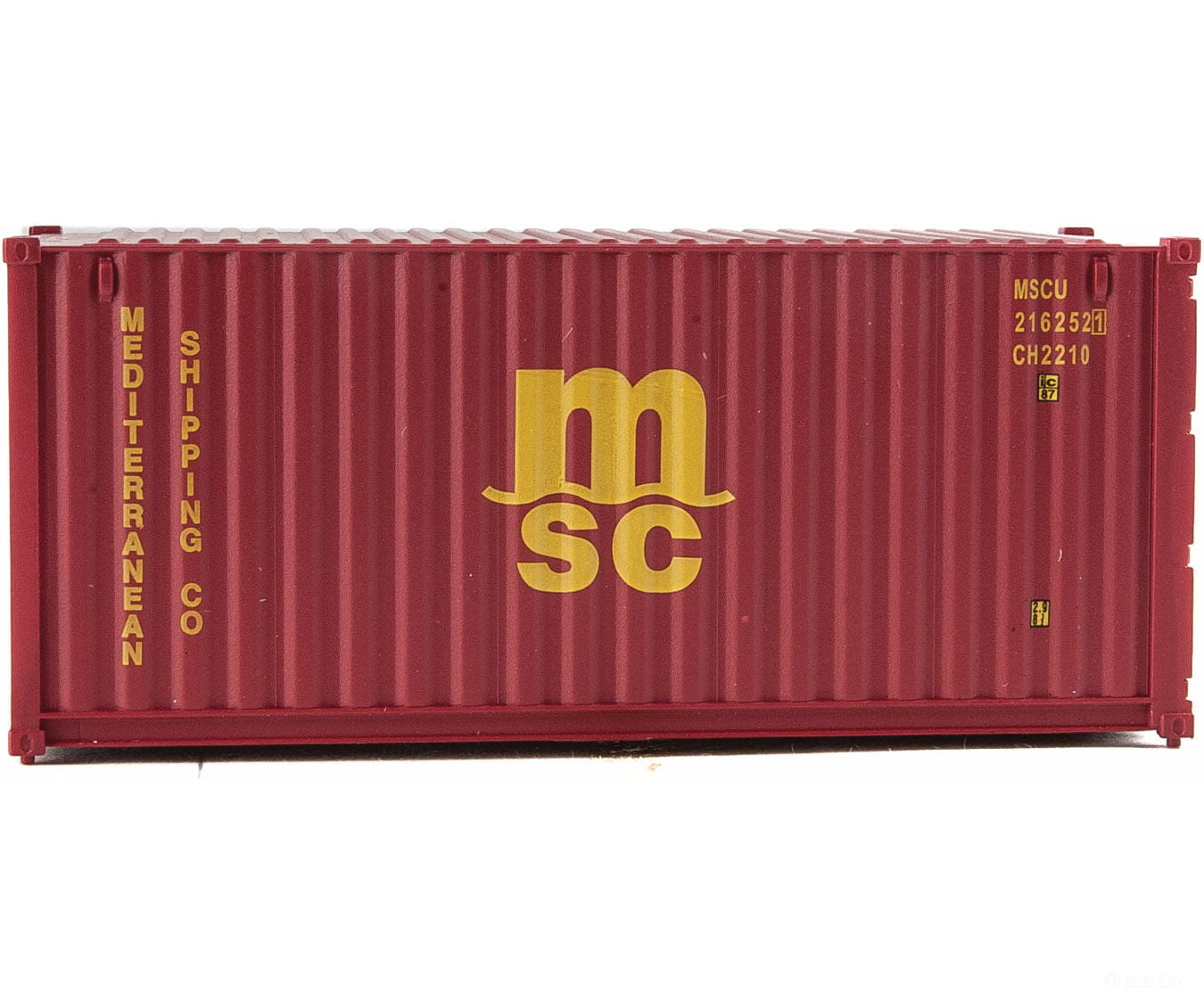 Walthers Scenemaster Ho 8059 20 Corrugated Container - Assembled -- Mediterranean Shipping Co. (Msc)