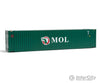 Walthers Scenemaster Ho 8564 45’ Cimc Container - Assembled -- Mitsui Overseas Lines Mol (Green