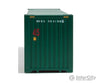 Walthers Scenemaster Ho 8564 45’ Cimc Container - Assembled -- Mitsui Overseas Lines Mol (Green