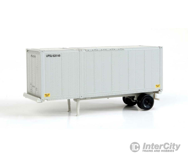 Walthers Scenemaster Ho 8600 28’ Container With Chassis 2-Pack - Assembled -- United Parcel