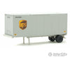 Walthers Scenemaster Ho 8601 28’ Container With Chassis 2-Pack - Assembled -- United Parcel