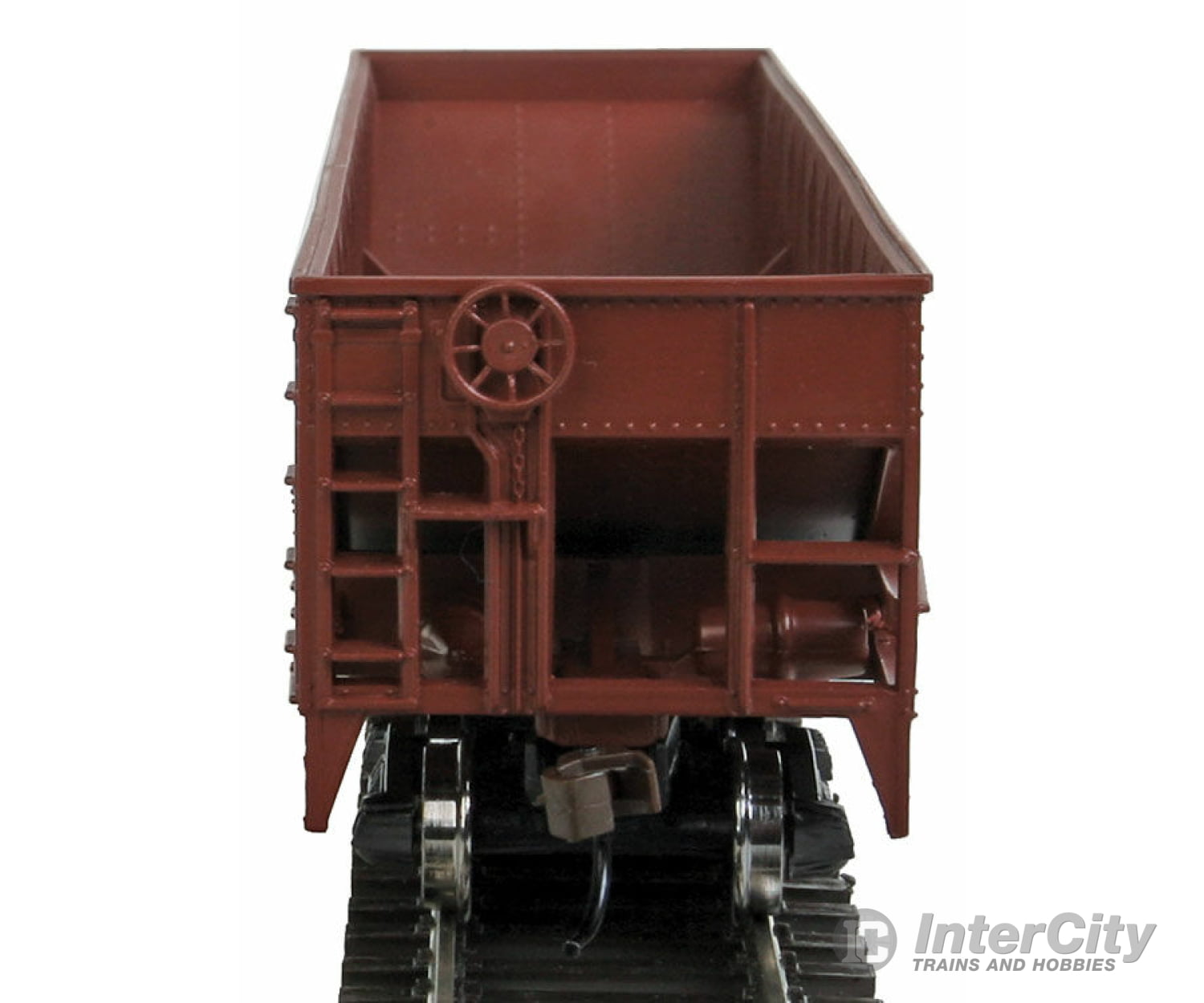 Walthers Trainline 1424 Offset Hopper - Ready To Run -- Canadian National (Brown White; Large Logo)