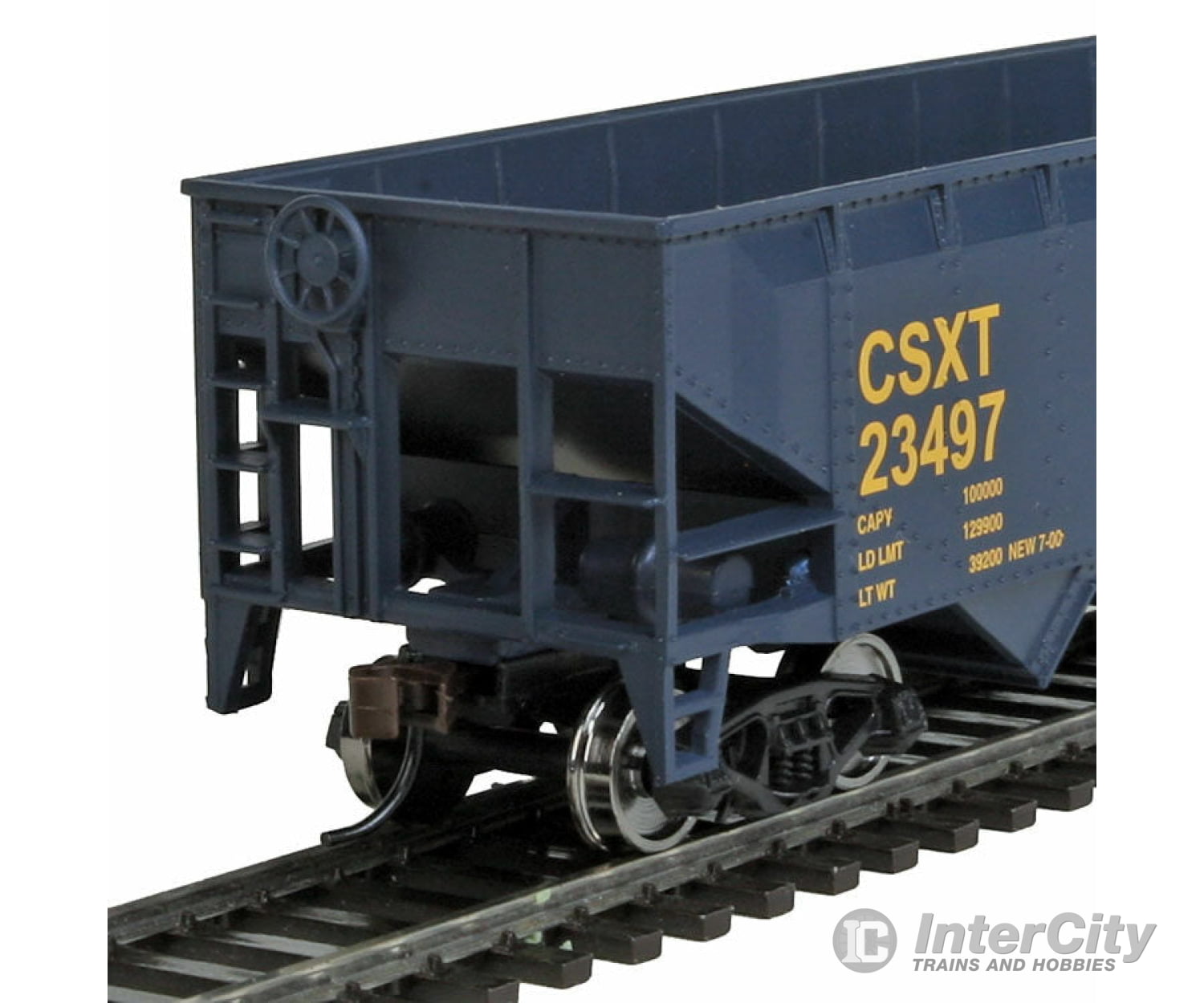 Walthers Trainline 1425 Offset Hopper - Ready To Run -- Csx Transportation (Blue Yellow; Boxcar