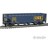 Walthers Trainline 1425 Offset Hopper - Ready To Run -- Csx Transportation (Blue Yellow; Boxcar