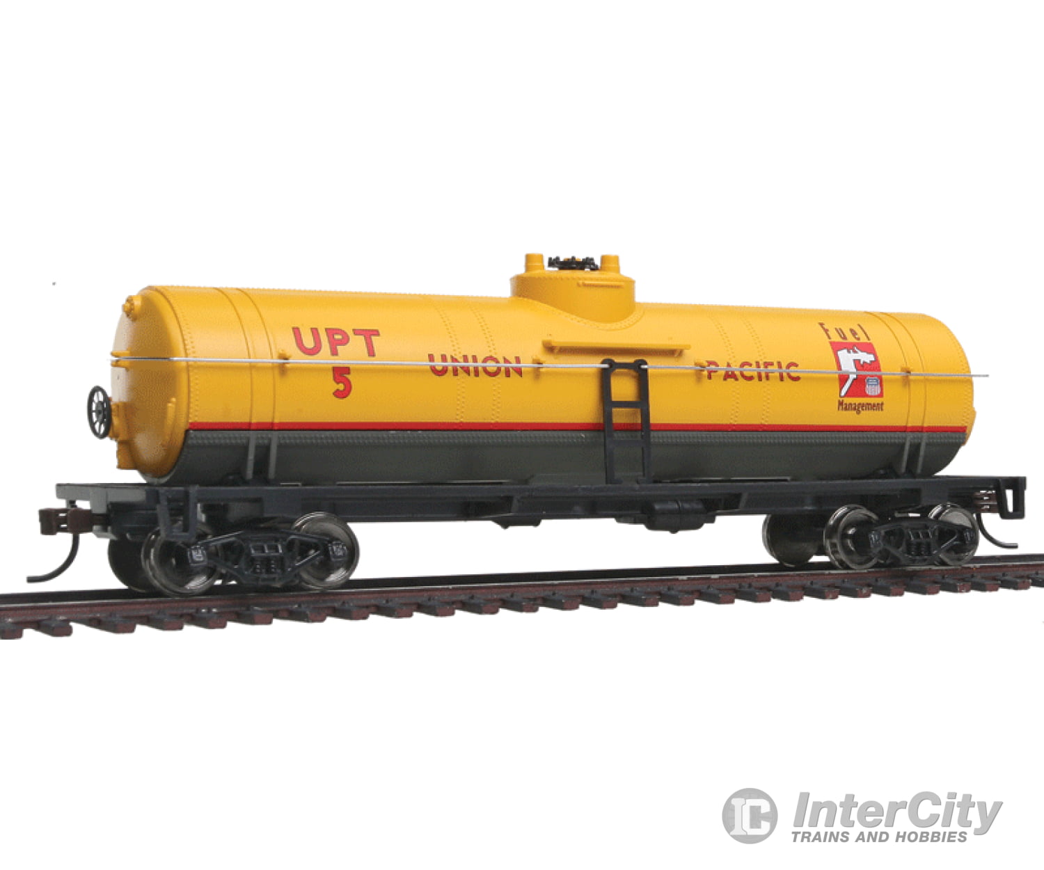 Walthers Trainline 1443 Tank Car - Ready To Run -- Union Pacific (Armour Yellow Gray Red) Freight