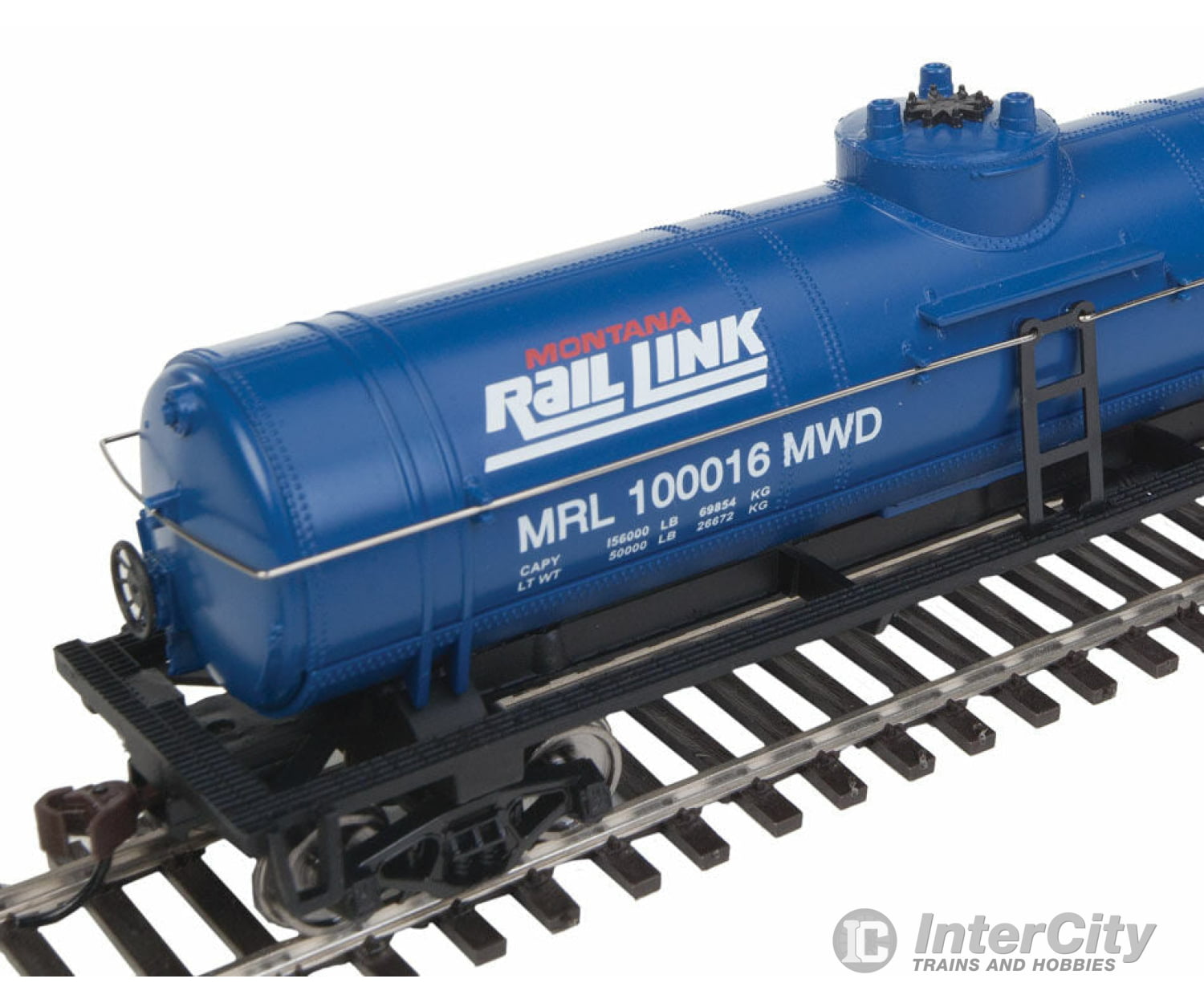 Walthers Trainline 1446 Tank Car - Ready To Run -- Montana Rail Link (Blue White) Freight Cars