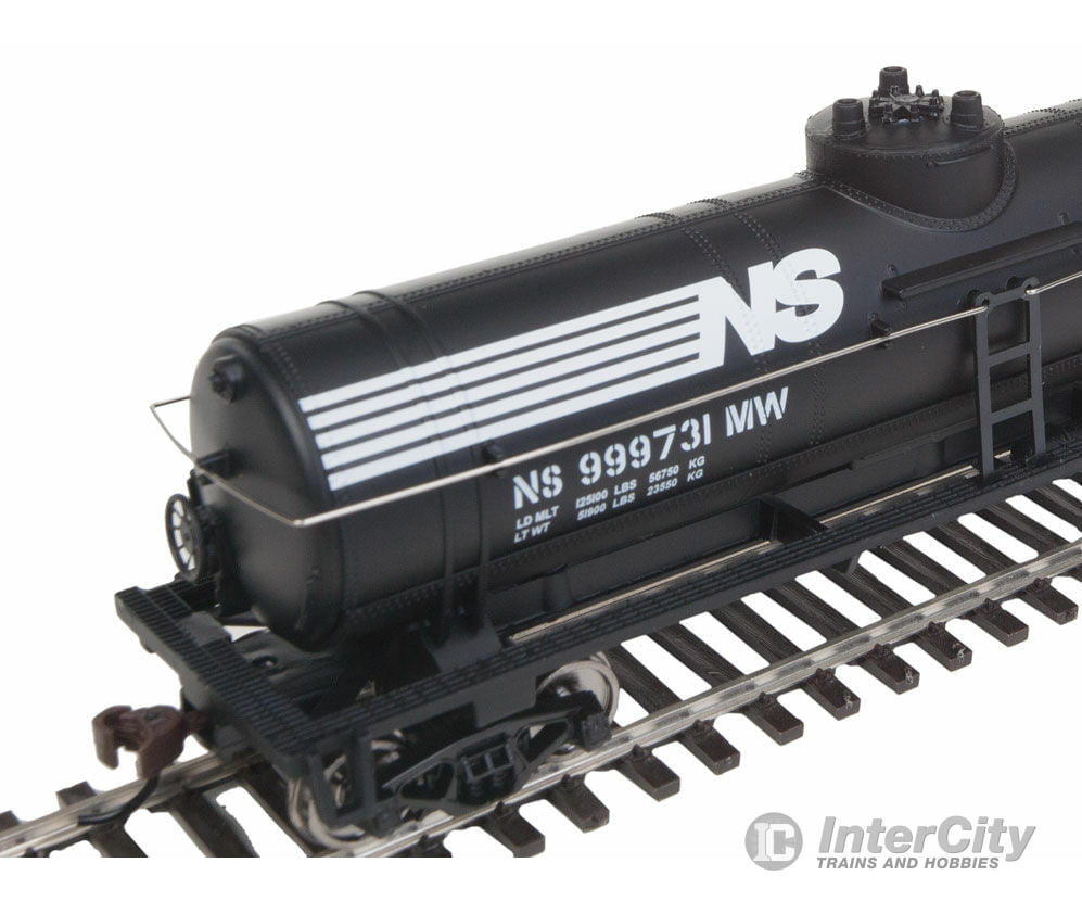 Walthers Trainline 1447 Tank Car - Ready To Run -- Norfolk Southern (Black White) Freight Cars
