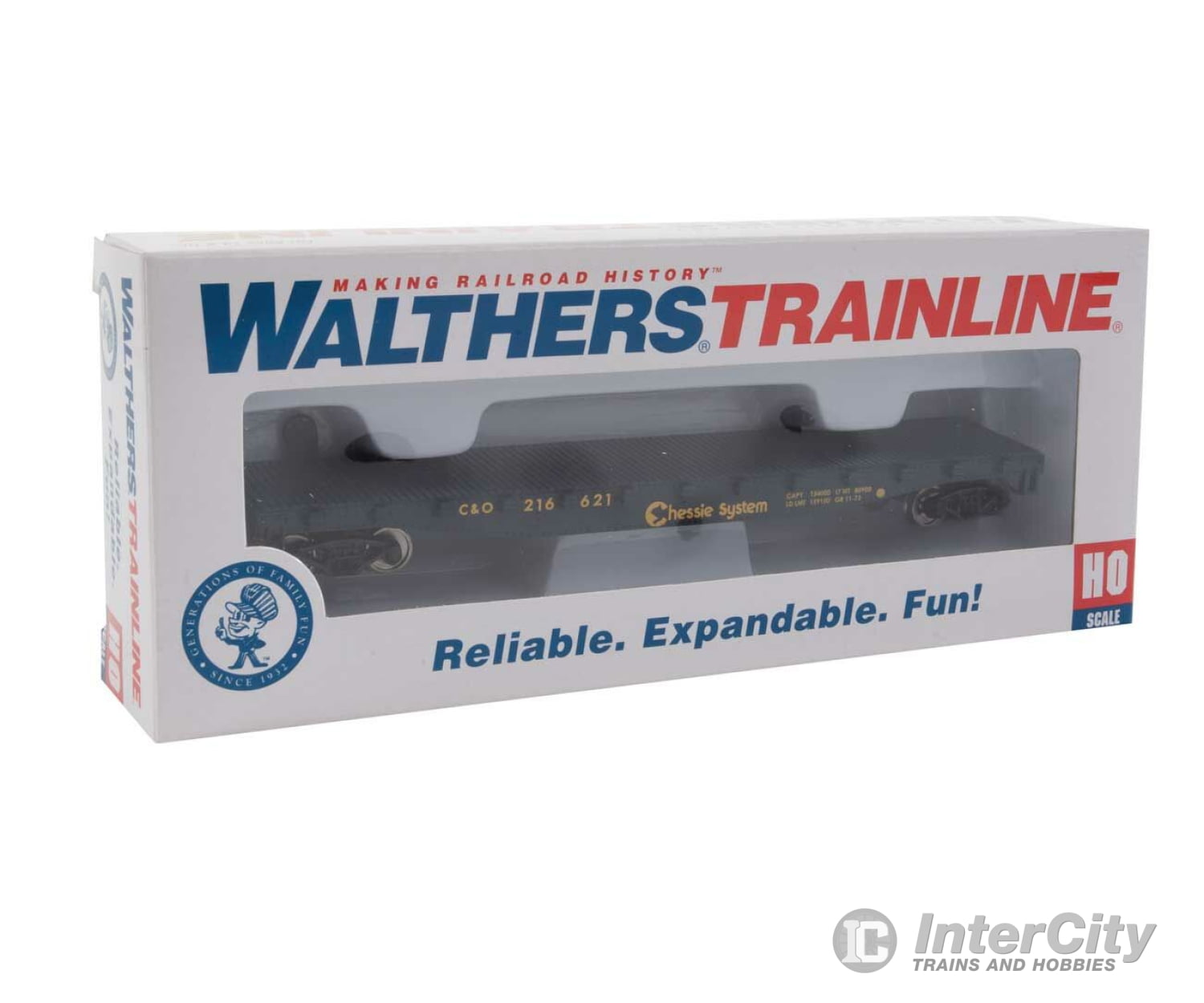 Walthers Trainline 1461 Flatcar - Ready To Run -- Chessie System Freight Cars