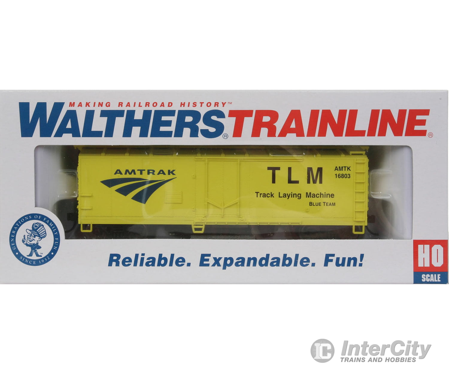 Walthers Trainline 1480 40 Plug-Door Track Cleaning Boxcar - Ready To Run -- Amtrak Freight Cars