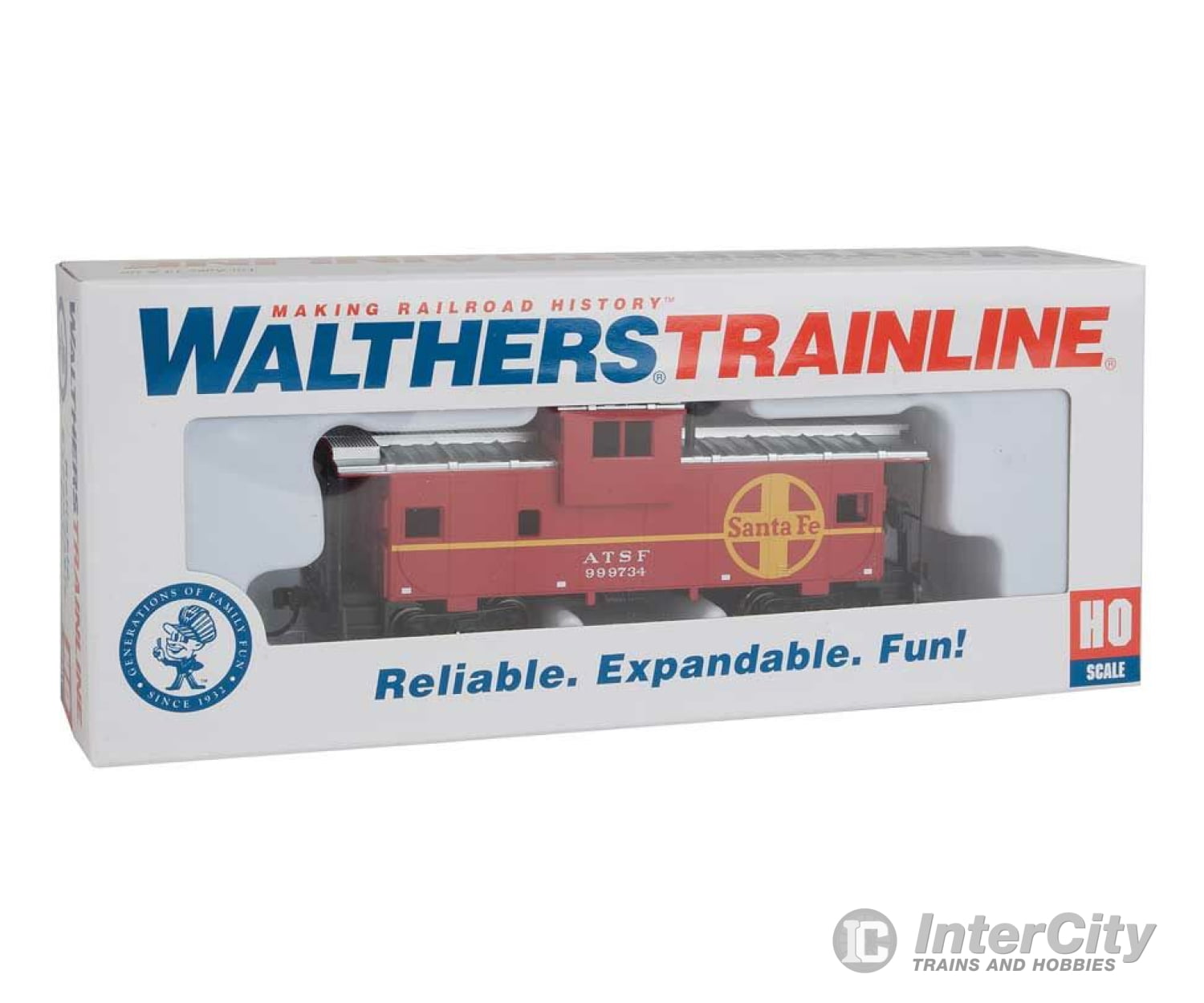 Walthers Trainline 1503 Wide-Vision Caboose - Ready To Run -- Atchison Topeka & Santa Fe Freight