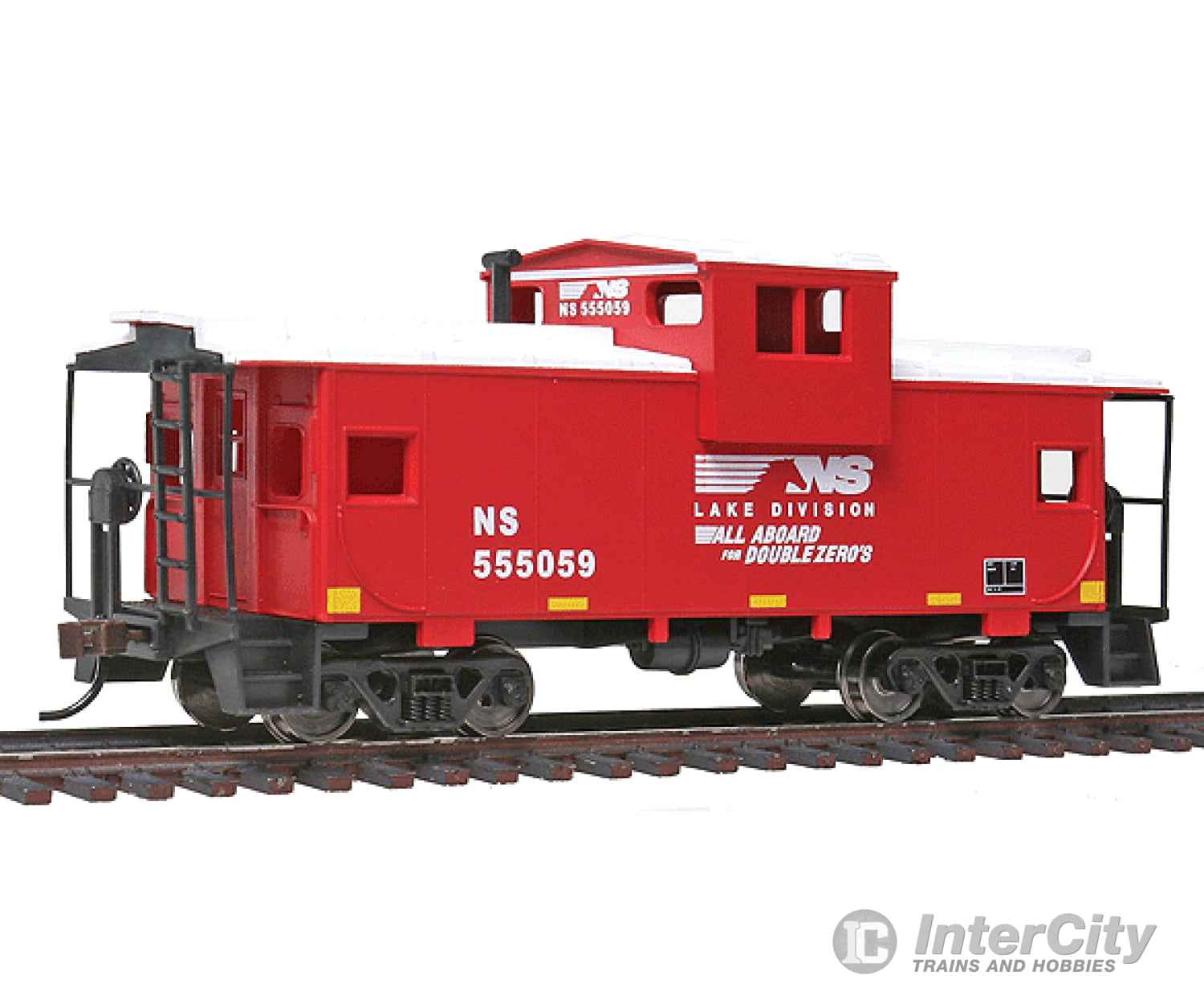 Walthers Trainline 1527 Wide-Vision Caboose - Ready To Run -- Norfolk Southern (Red White) Freight