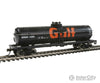 Walthers Trainline 1612 40 Tank Car - Ready To Run -- Gulf Oil Company (Black Orange; Billboard