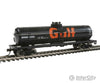 Walthers Trainline 1612 40 Tank Car - Ready To Run -- Gulf Oil Company (Black Orange; Billboard