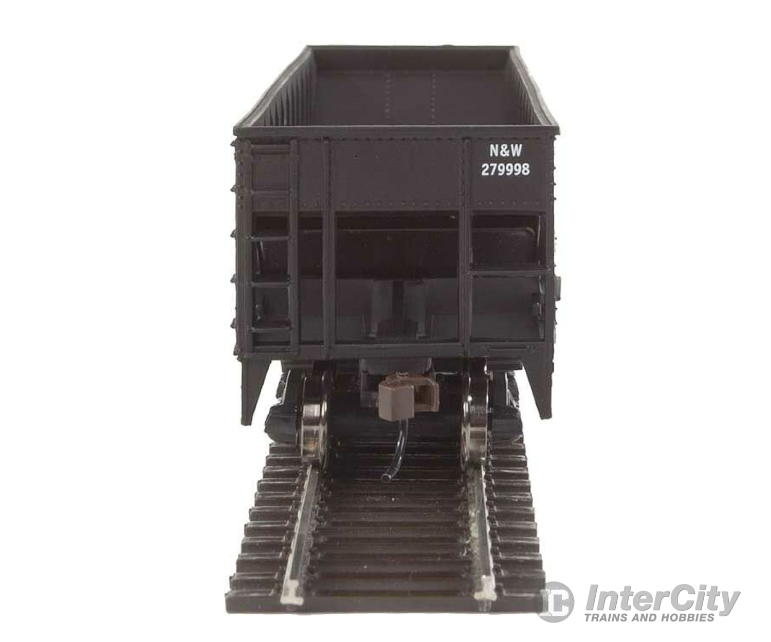 Walthers Trainline 1655 Offset Quad Hopper - Ready To Run -- Norfolk & Western (Black; Block N&W