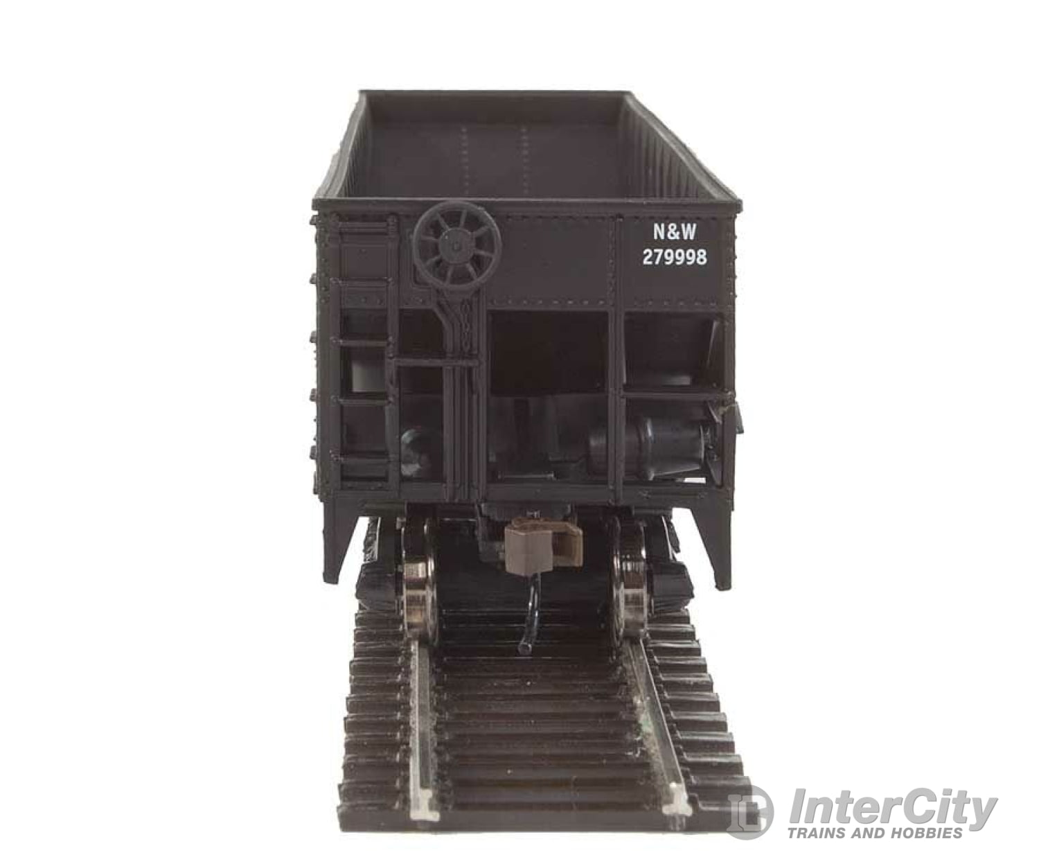 Walthers Trainline 1655 Offset Quad Hopper - Ready To Run -- Norfolk & Western (Black; Block N&W