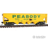 Walthers Trainline 1658 Offset Quad Hopper - Ready To Run -- Peabody Short Line #6802 Freight Cars