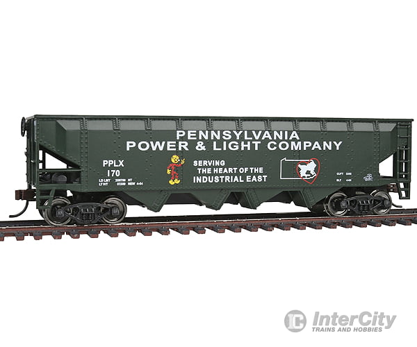 Walthers Trainline 1659 Offset Quad Hopper - Ready To Run -- Pennsylvania Power & Light Pplx #170