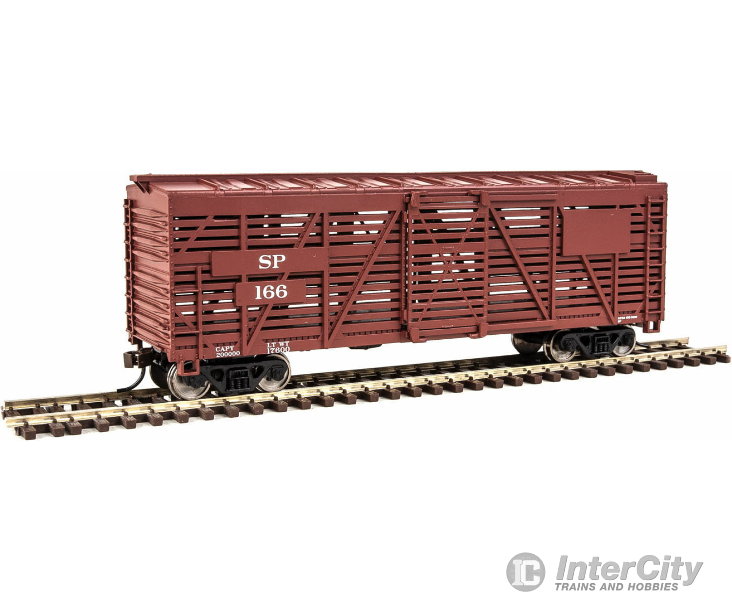 Walthers Trainline 1688 40 Stock Car - Ready To Run -- Southern Pacific(Tm) (Boxcar Red) Freight