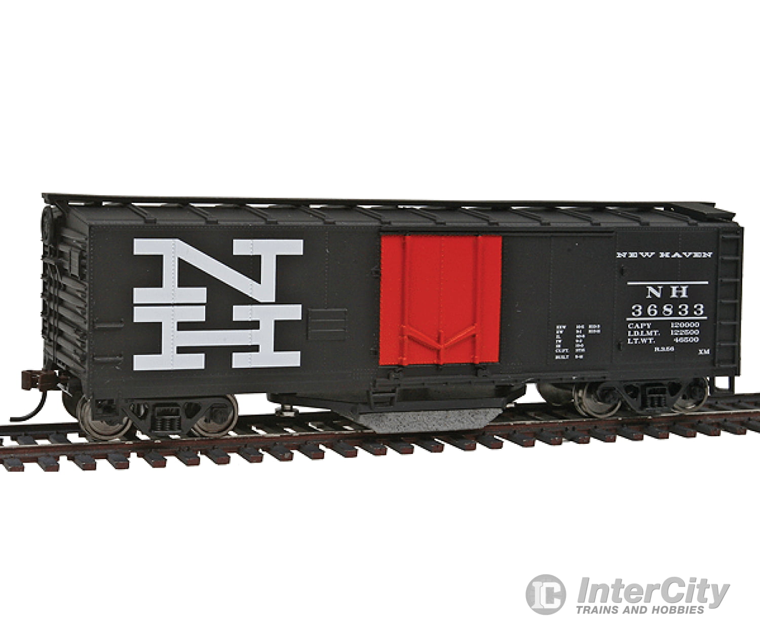 Walthers Trainline 1755 40 Plug-Door Track Cleaning Boxcar - Ready To Run -- New Haven (Black