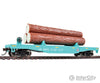 Walthers Trainline 1773 Log Dump Car With 3 Logs - Ready To Run -- Union Pacific 14972 (Mow Scheme;