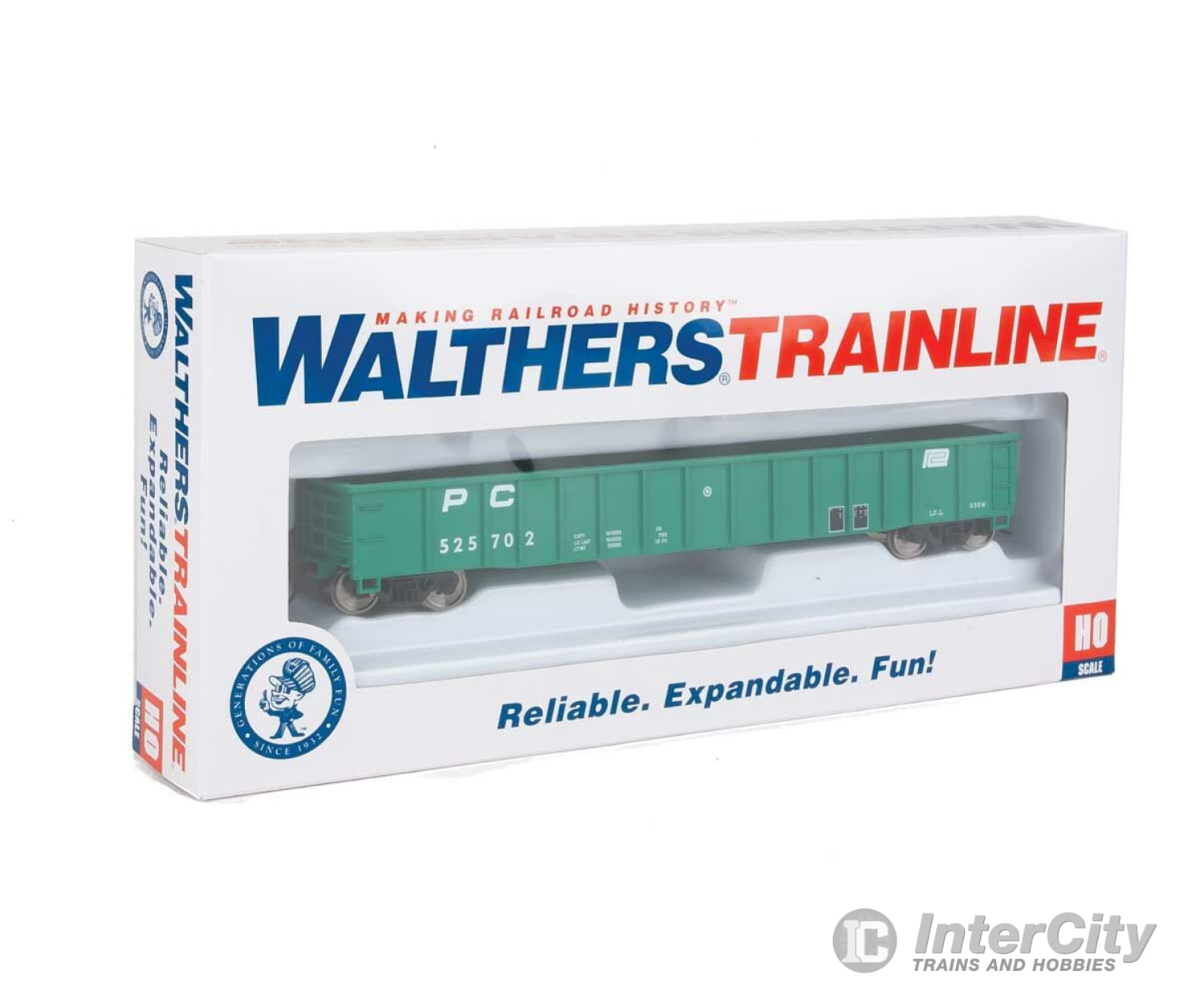 Walthers Trainline 1864 Gondola - Ready To Run -- Penn Central Freight Cars