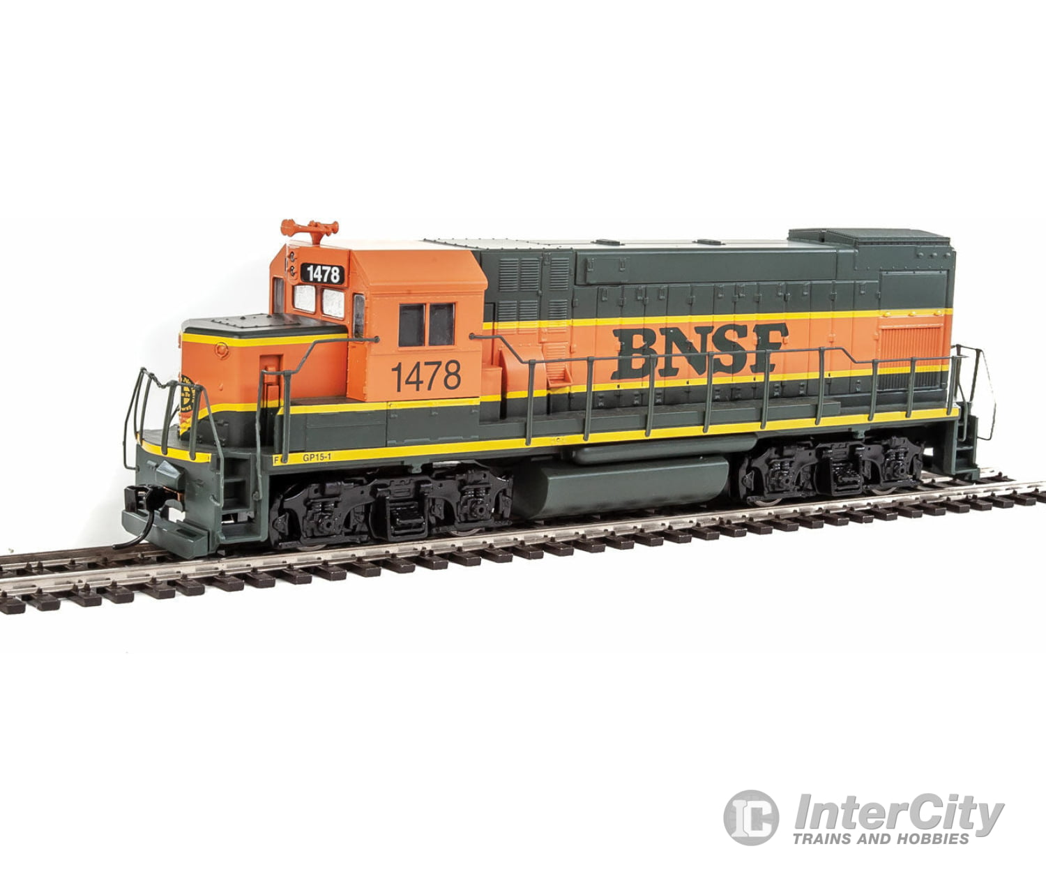 Walthers Trainline 2500 Emd Gp15-1 - Standard Dc -- Burlington Northern & Santa Fe (Green Orange