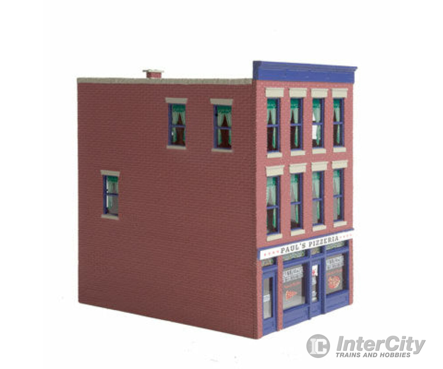 Walthers Trainline 813 Paul’s Pizzeria -- Assembled - 3 X 4 4-3/8’ 7.6 10.1 11.1Cm Structures