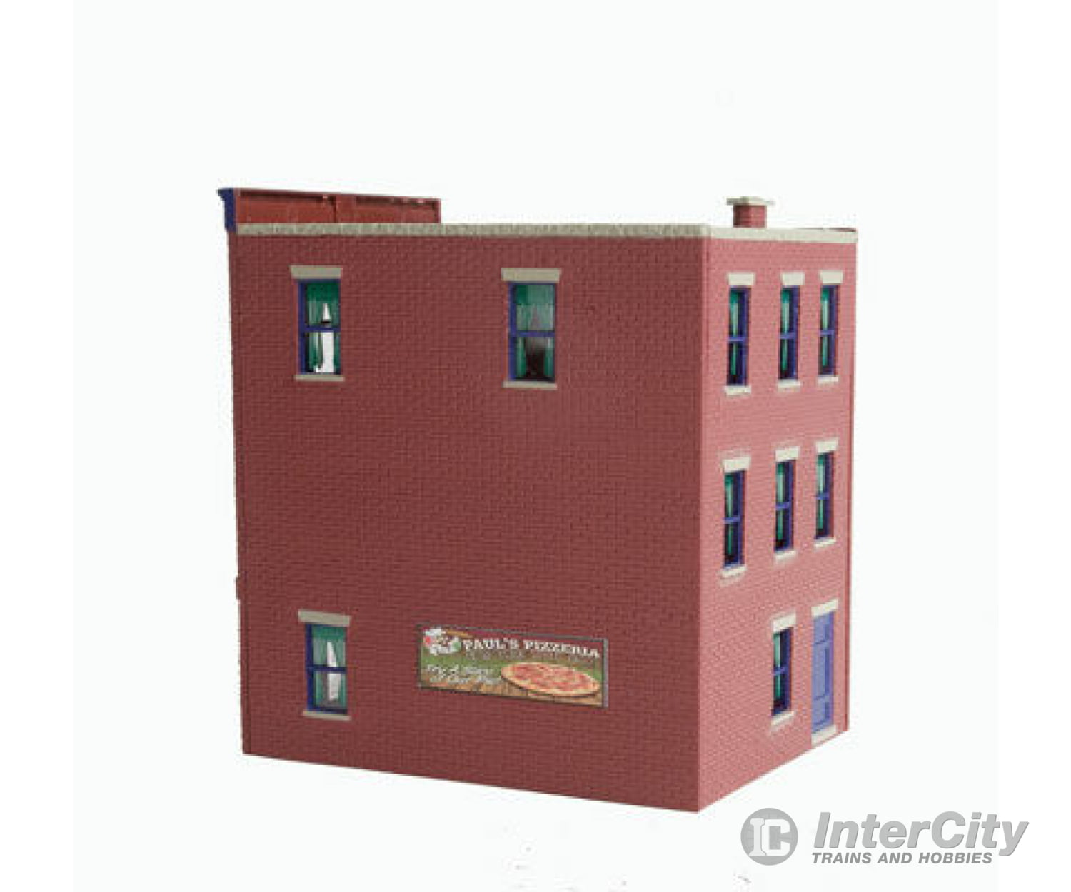 Walthers Trainline 813 Paul’s Pizzeria -- Assembled - 3 X 4 4-3/8’ 7.6 10.1 11.1Cm Structures