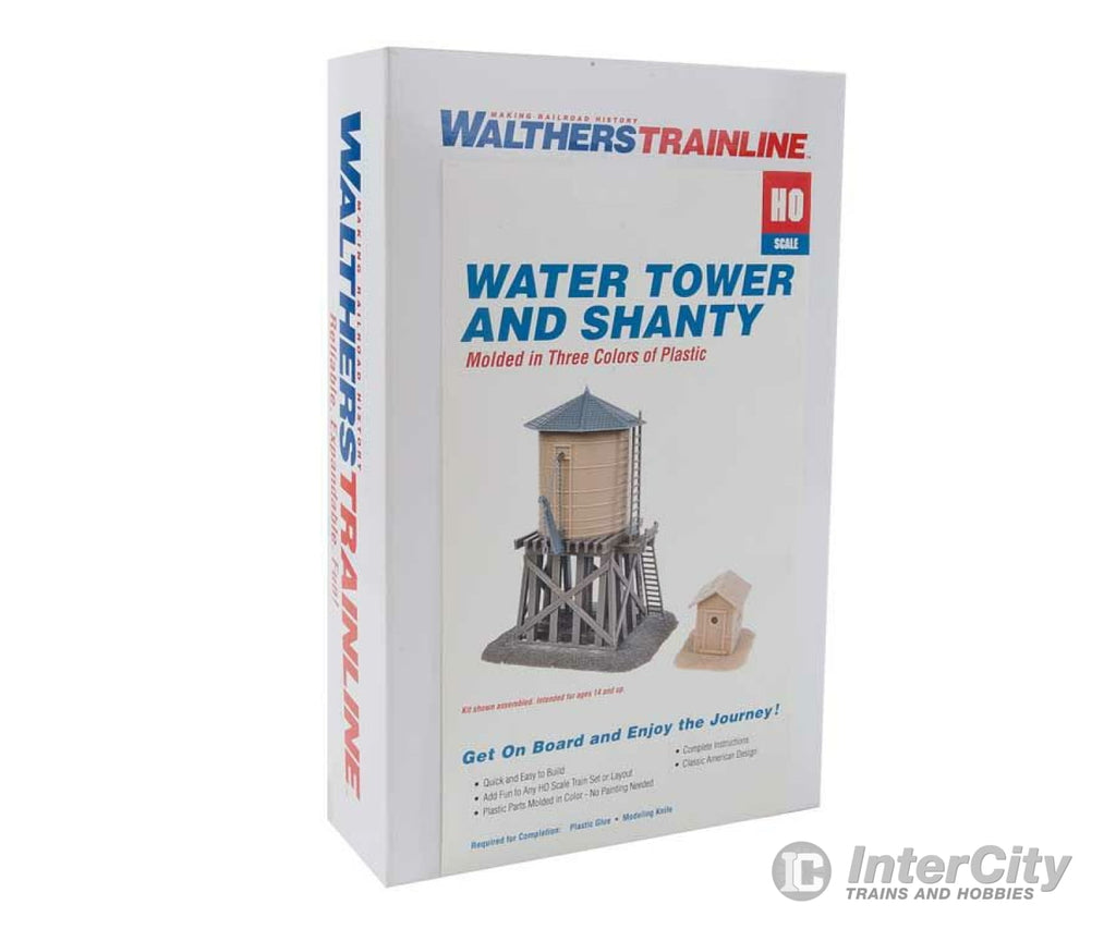 Walthers Trainline 906 Water Tower And Shanty -- Kit - Tank: 3-1/2 X 4’ 8.9 10.2Cm; Shanty: 1-3/4