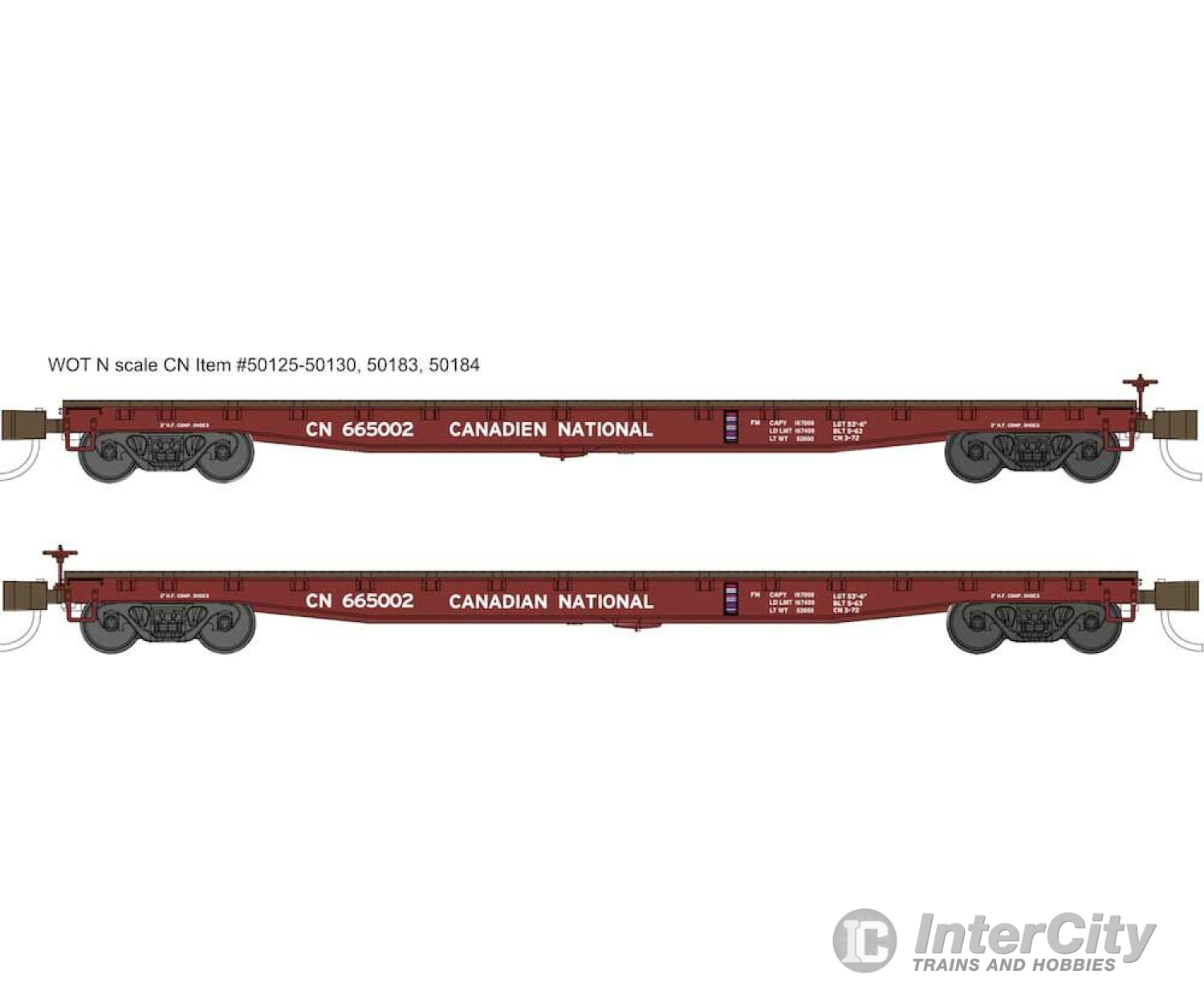 Wheels Of Time 50126 53-6 General Service Welded Fish Belly Flatcar - Ready To Run -- Canadian